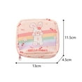 thumbnail image 3 of Outdoor Casual Zipper Bag Bear Rabbit Cartoon Design Sanitary Napkin Storage Bag Cow Cosmetic Bag Travel Cosmetics Organizer Small Items Bags G, 3 of 8