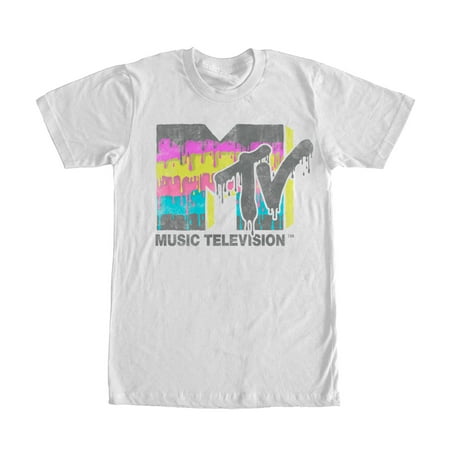 MTV Men's Retro Logo Drip T-Shirt