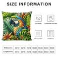 thumbnail image 5 of Leisuo  Tropical Throw Pillow Covers Tropical Leaves&amp;Flowers with Parrot Flamingo Bird Pattern Home Decorative Cushion Covers Pillowcase (Tropical), 5 of 5