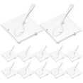 thumbnail image 5 of FOMIYES Clear Plastic Dessert Plates and Spoons Set, 100 Pieces Transparent Disposable Sweet Serving Dishware for Home, 5 of 7