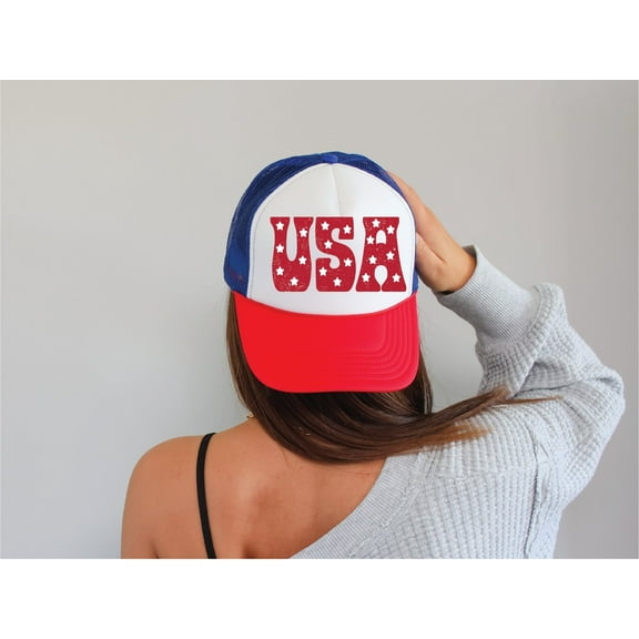 USA Red, White and, Blue Unisex Foam Trucker Hat