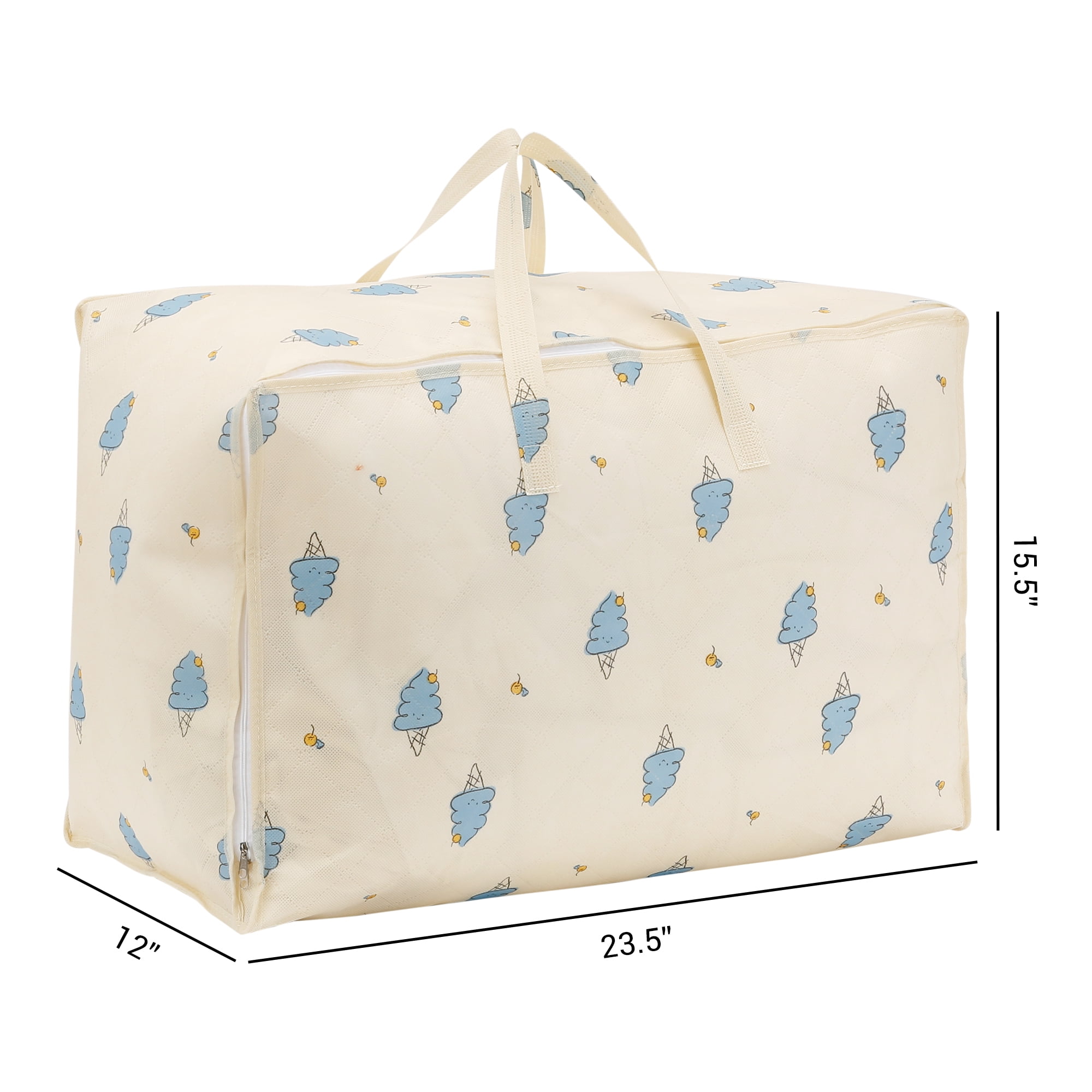 Unique Bargains 1 Pack Clothes Storage Bags Moving Bags Beige 23.5*12*15.5in