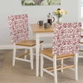 thumbnail image 5 of Farmhouse Red Chair Back Covers, Removable Chair Covers for Dining Chairs Set of 6, Washable Chairs Slipcovers Back Seat Protector for Wedding Party 19"x20", 5 of 9