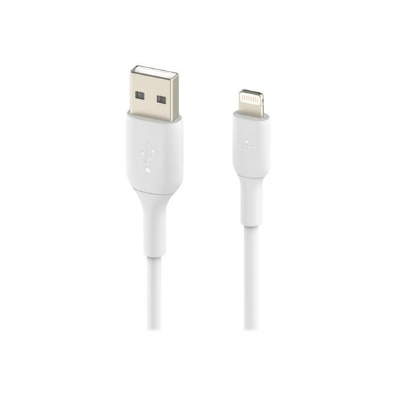 Belkin BoostCharge USB-A To Lightning PVC Cable 2-Pack, White