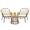 Beige, variant on Bezseller 3-Piece Outdoor Wicker Furniture Set, Patio Conversation Set, Gray