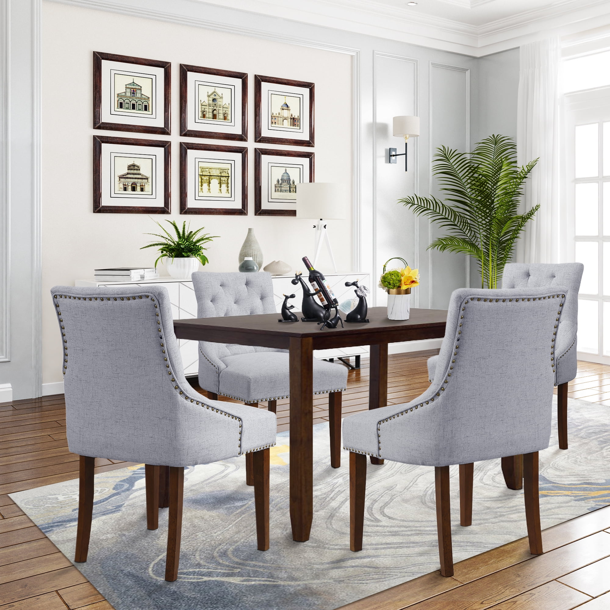 Dining Room Set With Padded Chairs / Magnussen Home Ryker D5013 20 6x66 15 8 Piece Rectangular 