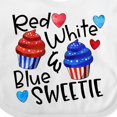 thumbnail image 4 of Inktastic 4th of July Red, White and Blue Sweetie Cupcakes and Stars Boys or Girls Baby Bib, 4 of 4