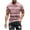 Pink, variant on JIUKE Men T-Shirts Plus Size Striped Tee Shirts Short Sleeve Loose Comfy Crew Neck Workout Summer Tops