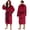 Red Black, variant on Mens Soft Robe with Hood, Bathrobe for Men, Lightweight Fleece Male Robe Long Bath Shower Spa with Shawl Collar and Pockets (Navy Blue, L/XL)