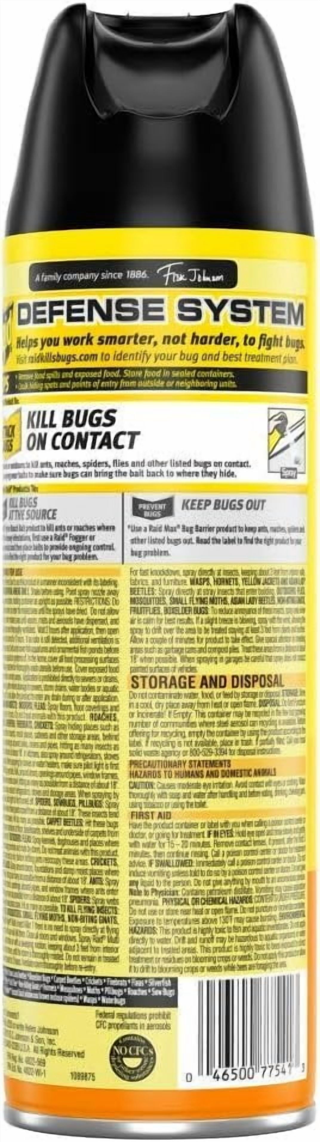 4-pack Raid Multi Insect Killer Orange Breeze - Insecticide Spray - 4 Pack, 15 Ounce — Residential Use, Standard Application