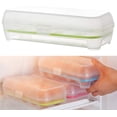 thumbnail image 2 of 2 piezas de bandejas de plástico para huevos para refrigerador, bandeja para huevos con tapa, dispensador de huevos para nevera, almacenamiento de huevos, bandeja para huevos, 2 of 6
