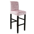 thumbnail image 3 of Skksst Velvet Height Stool Slipcover Bar Counter Spandex Chair Seat Protector, Set of 6, 3 of 5