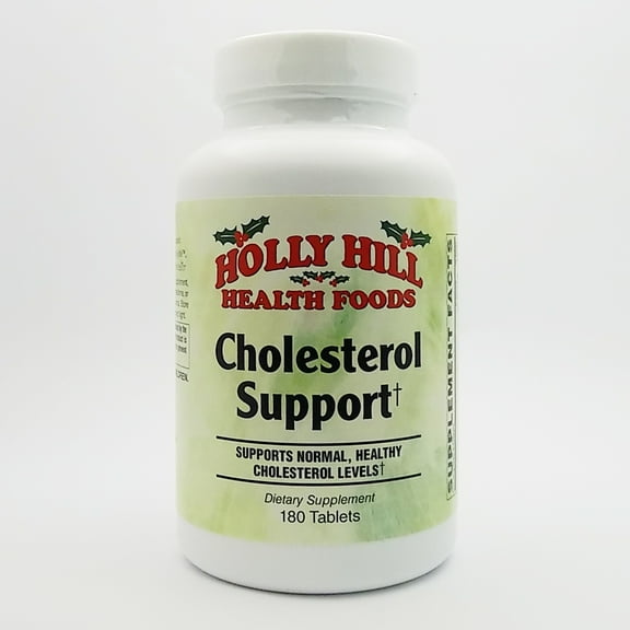 Holly Hill Health Foods Cholesterol Support, With Herbs and Vitamins for Antioxidant Support, 180 Tablets