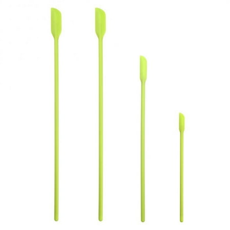 

4 Pcs Scraper Creative Mini Silicone One Head Small Tip Spatula Set Jam Heat Resistant and Safe Spatula Kitchen Accessories