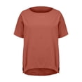 thumbnail image 5 of Setooff Womens Plus Size Tops Summer Outfits, Side Slit Loose Blouse, Solid Batwing Sleeve Oversized Shirts for Women, 5 of 8