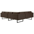 thumbnail image 3 of vidaXL Corner Sofa Brown Fabric, 3 of 7