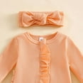 thumbnail image 4 of WUANDIXFA Baby Girls Cactus Footies Zip Up Onesie Romper (Orange, 6-12 Months), 4 of 5