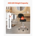 thumbnail image 3 of VEVOR Saddle Stool Swivel Stool with Backrest PU Leather Height Adjustable Black, 3 of 9