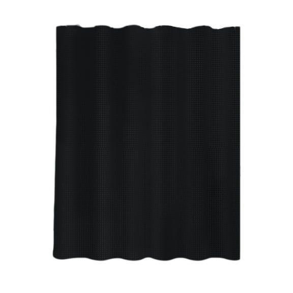 Black Waffle Weave Shower Curtain 84X72 Inches Black Waterproof Bathroom Liner Fabric With Rustproof Grommets For Wet And Dry Separation Easy To Clean And Durable