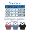 thumbnail image 2 of FUTATA Women's Cross Strap Sports Bra, Fitness Workout Sports Running Bra Yoga Bra, Sexy Tubeless Strapless Camisole With Detachable Cups, 2 of 7