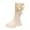 ZA-White, variant on Toddler Girls Dress Boots Girls Knee High Boots Kids Fashion Side Zipper Tall Riding Boots for Toddler Little Kid Big Kid White,US 10.5