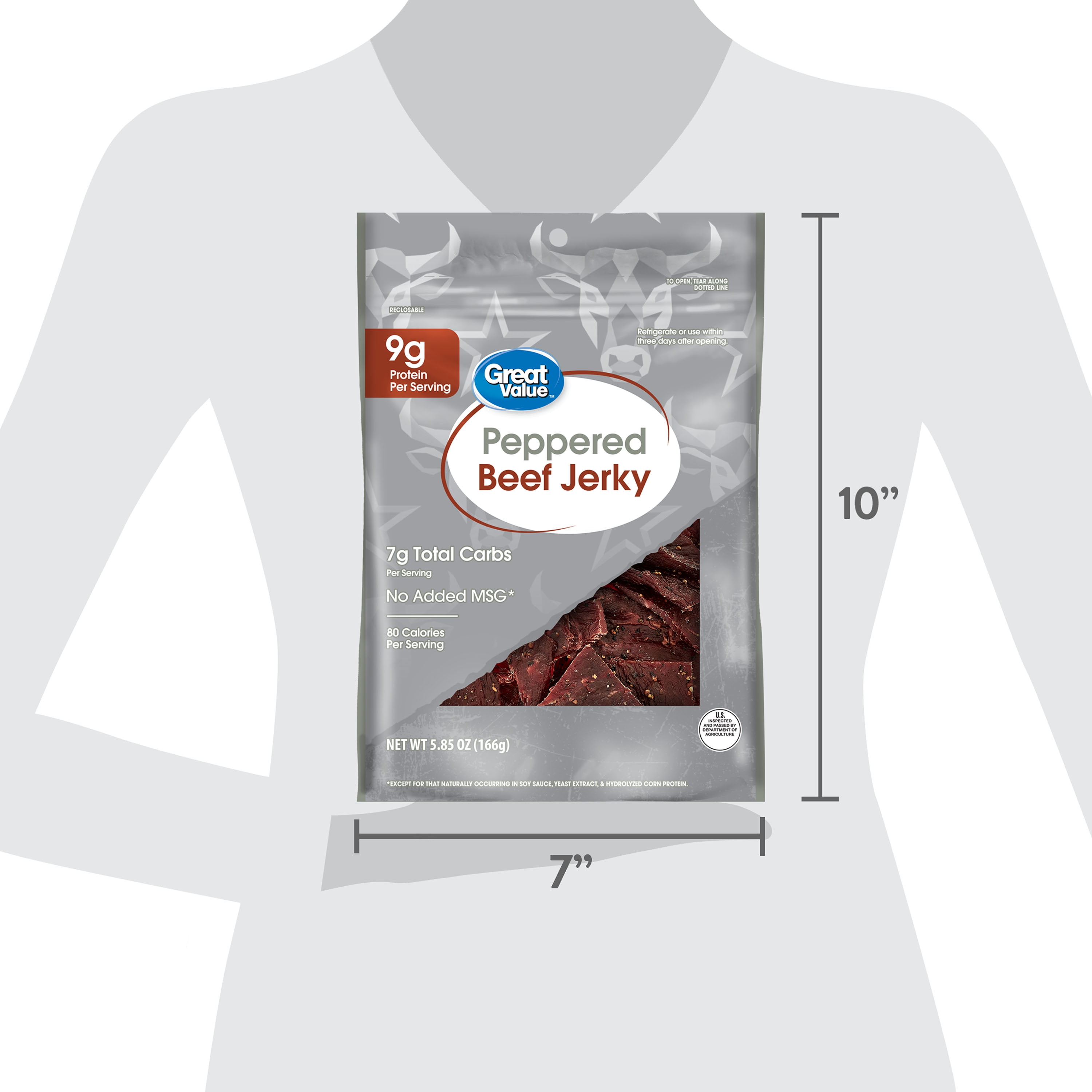 Great Value Peppered Beef Jerky, 5.85 oz