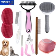 DXIMRX 7 Pcs Cat Dog Brush Grooming Kits, Best Combo Brush for Dogs Cats