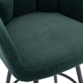 thumbnail image 5 of Modern 30" Bar Stools Set of 2 with Back, Velvet Upholstered Counter Height Barstools Kitchen Counter Island Stools with Metal Footrest for Kitchen Island, Green, 5 of 14