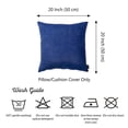 thumbnail image 5 of Set of 2 Denim Blue Brushed Twill Decorative Throw Pillow Covers, 5 of 5