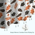 thumbnail image 6 of Fall Harvest Thanksgiving Pumpkin Shower Curtain,Autumn Leaves with Pumpkins Farmhouse Bath Curtain,Maple Leaves Bathroom Accessories Botanical for Bathroom Curtain Liner Set with Hooks,72X72in, 6 of 6