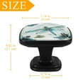 thumbnail image 4 of 4 Pcs Cabinet Handle Drawer Pulls Dragonfly Knobs with Screws Square Furniture Office Cabinet Knob Decoration, 4 of 7