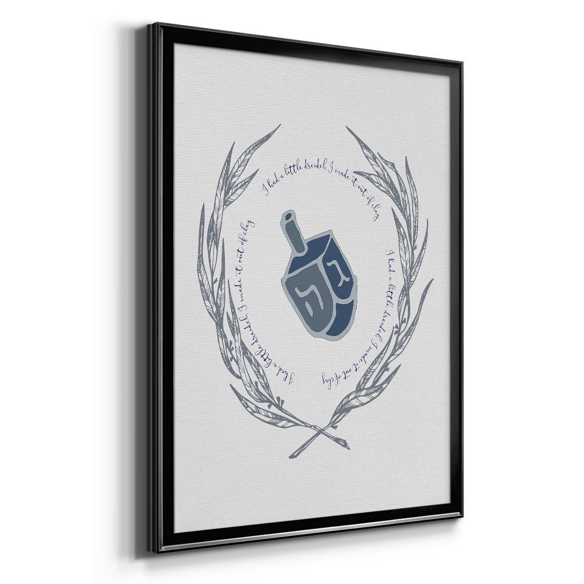 Hanukkah Dreidel Premium Framed Print - Ready to Hang