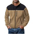thumbnail image 2 of pstuiky Camisas suaves de manga larga para hombre, Camisa de manga larga con cuello alto, botones y bolsillos laterales para hombre Tops casuales para hombres s, 2 of 8