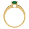 thumbnail image 4 of Solitaire Engagement Ring for Women - 1ct Simulated Emerald in 14K Yellow Gold Promise Ring, 4 of 6