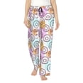 thumbnail image 1 of Fotbe Donuts and Coffee Pantalones de Pijama para Mujer, Pantalones de Dormir, Pantalones Pj con Cordón y Bolsillos-3X-Large, 1 of 6