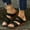 Black, variant on Viluyesy Women's Wedge Sandals, Floral Hollow Up Soft Sole Arch Support Casual Comfortable Slip-On Slides Shoes Black