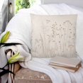 thumbnail image 3 of 18x18 Pillow Covers Set of 2, Spring Floral Throw Pillow Covers Decorative Couch Cushion Case, Modern Abstract Art Pastoral Microfiber Square Pillowcases for Bedroom Car Living Room, 3 of 7