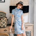 thumbnail image 2 of RWJDXD RWJDXD 2023 New Cheongsam Short Daily Banquet Dress New Spring and Summer Improved Chinese Style Performance Clothing Republic of China Performance Clothing, 2 of 6