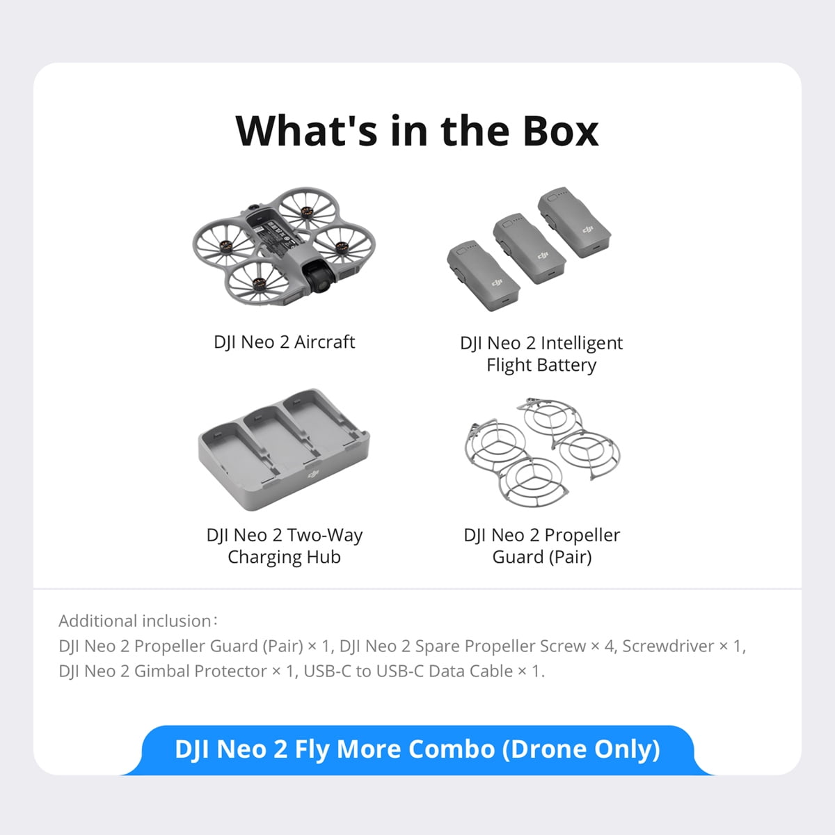 DJI Neo 2 4K Drone Fly More Combo, No Remote