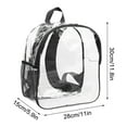 thumbnail image 2 of Mochila transparente para oficina y papelería con función de mochila visible para estudiantes Mochila para exteriores Bolsa de almacenamiento multiusos de PVC Almacenamiento de artículos, 2 of 5