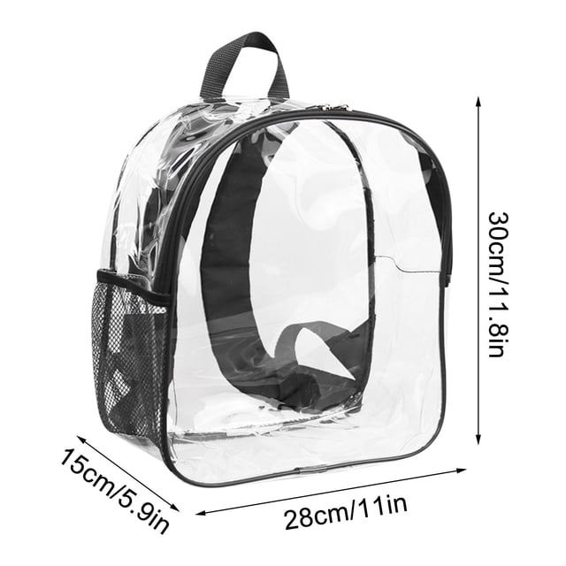 Bolsas de Almacenamiento Grandes Mochila Transparente con Función de Mochila de Estudiante Visible, Mochila Al Aire Libre con Múltiples Bolsas de Almacenamiento de Pvc Bolsa de Plástico de Almacenamie