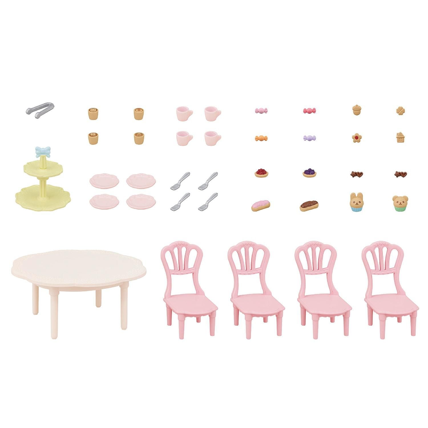 Calico Critters Sweets Party Set, Dollhouse Furniture and Accessories