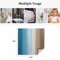 thumbnail image 4 of Blue Brown Ombre Cloth Napkins, Vintage Country Wooden Washable and Reusable Dinner Napkins Set of 6, Table Napkin for Kitchen Party Birthday Wedding Hotel Housewarming 20"x20", 4 of 8