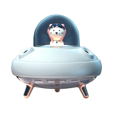 

Double Spray Mini Diffuser Cute Bear Bumidifier With Color Night Light