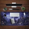 thumbnail image 4 of Night Purple Desk Mat Dark Academia Anime Computer Desk Keyboard Mat, 31.5 X 15.8 in Office Decor for Women Castle Aesthetics Mouse Pad XXL for Desktop Laptop Computer Mouse Gaming Pad, 4 of 7