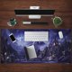 thumbnail image 4 of Huge Dragon Large Mouse Pad Red and Black Mousepad Red Desk Mat, Big Full Keyboard and Mouse Pad Cool Desk Pad for Keyboard Mouse with Stitched Edges Anti-Slip Funny Desk Pad, 31.5 X 15.8 in, 4 of 5