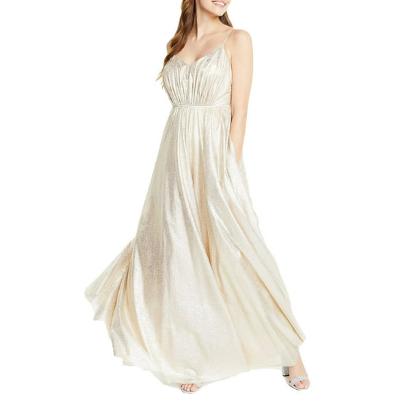 City Studio Womens Embellished Maxi Evening Dress