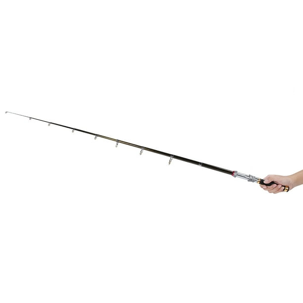  Fishing Rod Mini Telescopic Rock Spinning Ultralight FRP  Fishing Rod Portable Travel Reel Seat Pole Fishing Rod Telescopic Fishing  Pole (Color : Upgrade Black, Size : 1.5m) : Sports & Outdoors