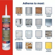 Silicone 2+ Kitchen and Bath Caulk, Clear, 10.1oz