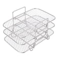 thumbnail image 1 of Rack deshidratador, 304 acero inoxidable apilable freidante desmontable barra de espacio ahorro de espacio para cocina, 1 of 7
